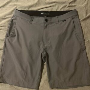 Travis Mathew Men's Charcoal Gray Flat Front Shorts